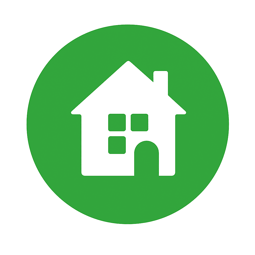 White ascending bar chart with an upward arrow on a green circle background, symbolizing growth and scalable coverage.