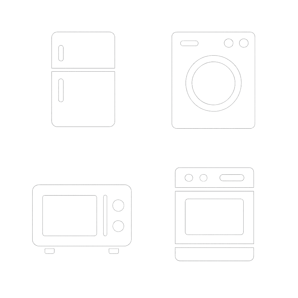 White vector icons representing the Personal Vehicle Protection Plan arranged in a 2x2 grid — a motorcycle with a shield, a bus with a shield, a pickup truck with a shield, and a car with a shield — symbolizing protection for various types of vehicles on a transparent background in a clean, minimal style.